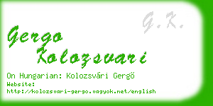 gergo kolozsvari business card